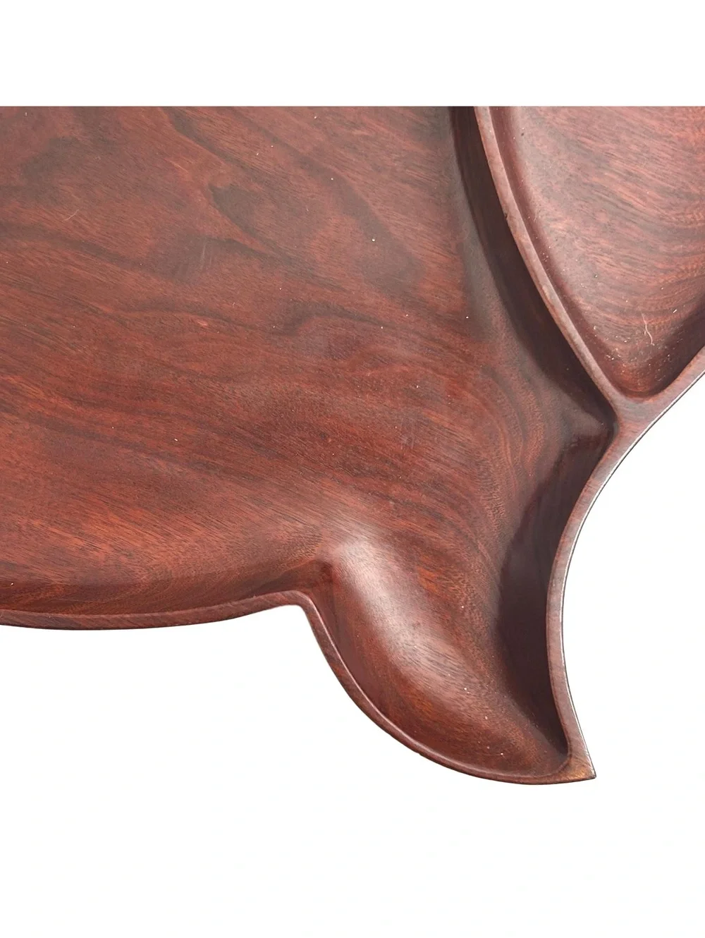 Vintage Mid-Century Modern Wooden Whale Shaped Serving Tray